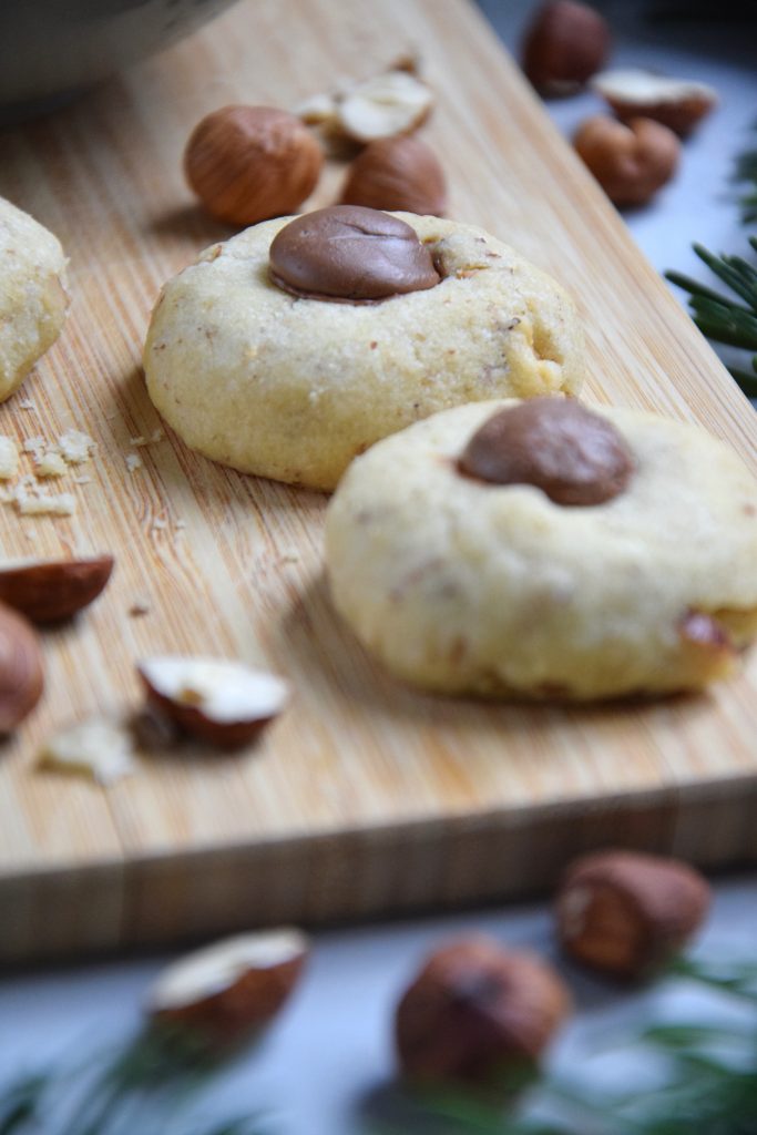 Nougat Haselnuss Plätzchen